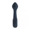 Vibrating Bulb Silicone Prostate Massager with Loop - Black